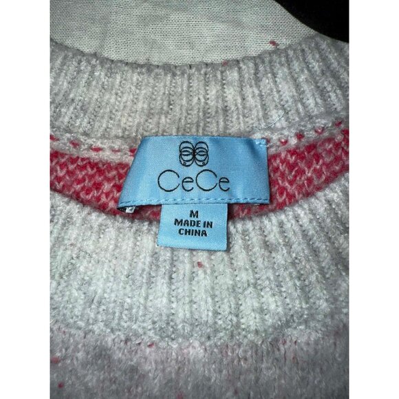 CeCe Pink Heart Pattern Sweater - Picture 5 of 5